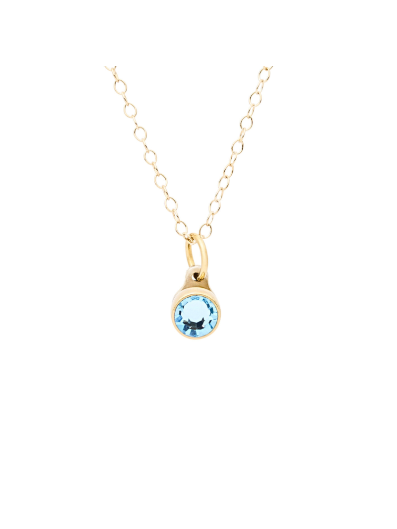 Maart aquamarijn verguld