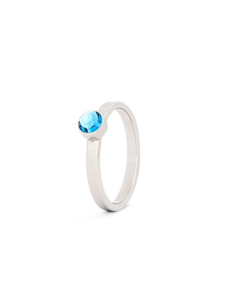 December blauwe topaas staal