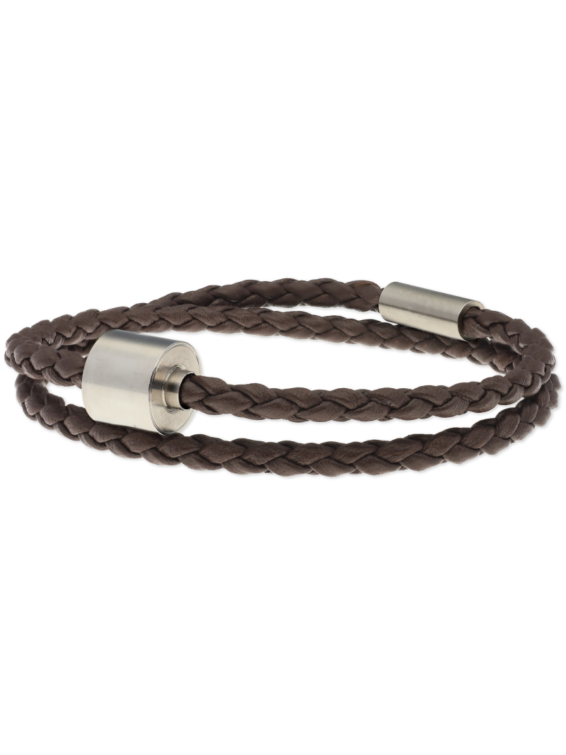 Gevlochten leder bruin