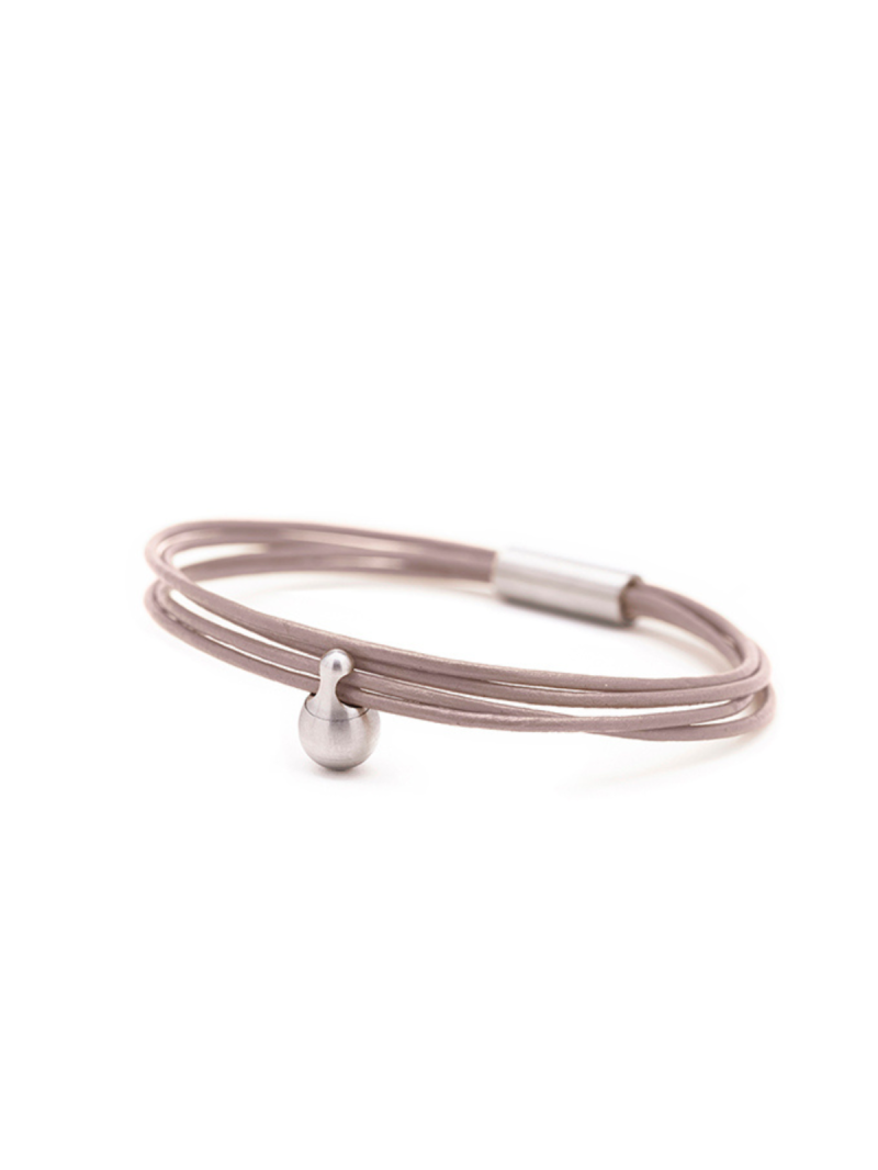 Fijn leder Oester staal