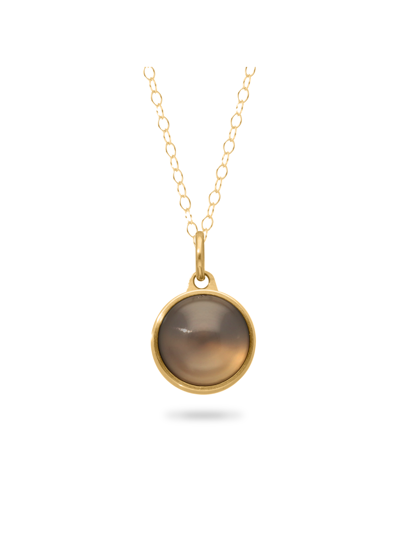 Grijze maansteen verguld