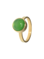 Ring groen agaat goud