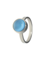 Ring blauw agaat staal