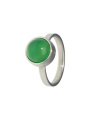 Ring Green agate steel