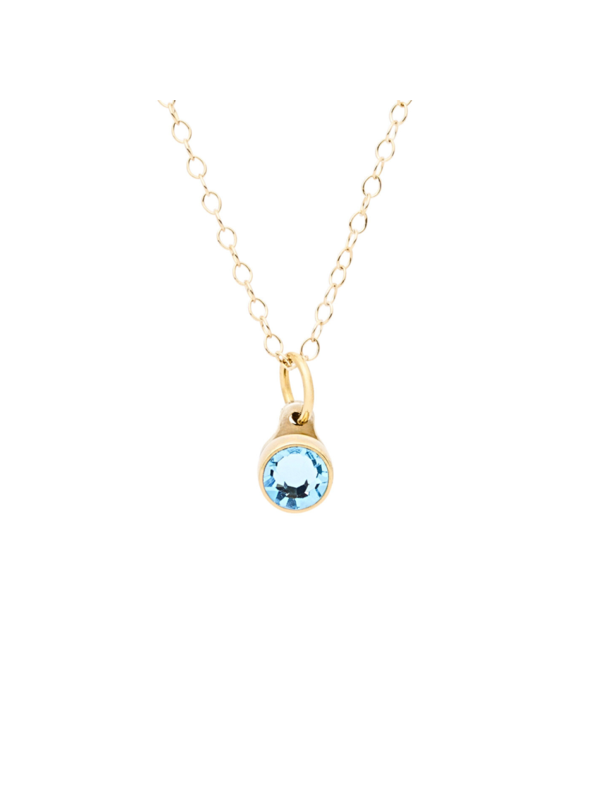 Maart aquamarijn verguld