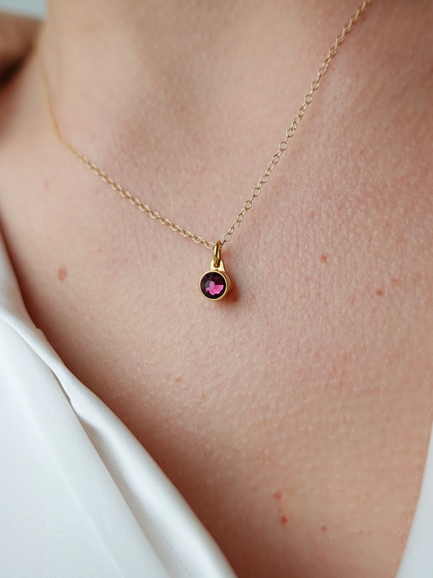 Februari amethist verguld