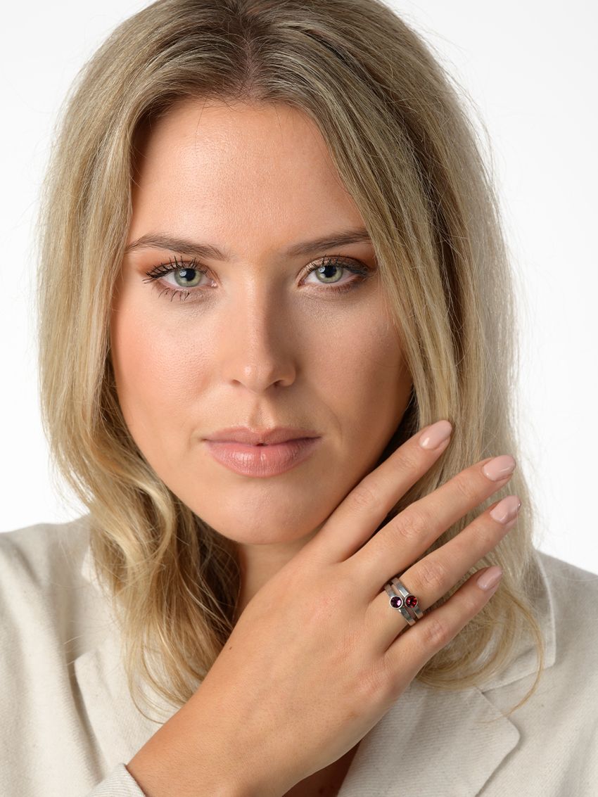 Februari amethist staal