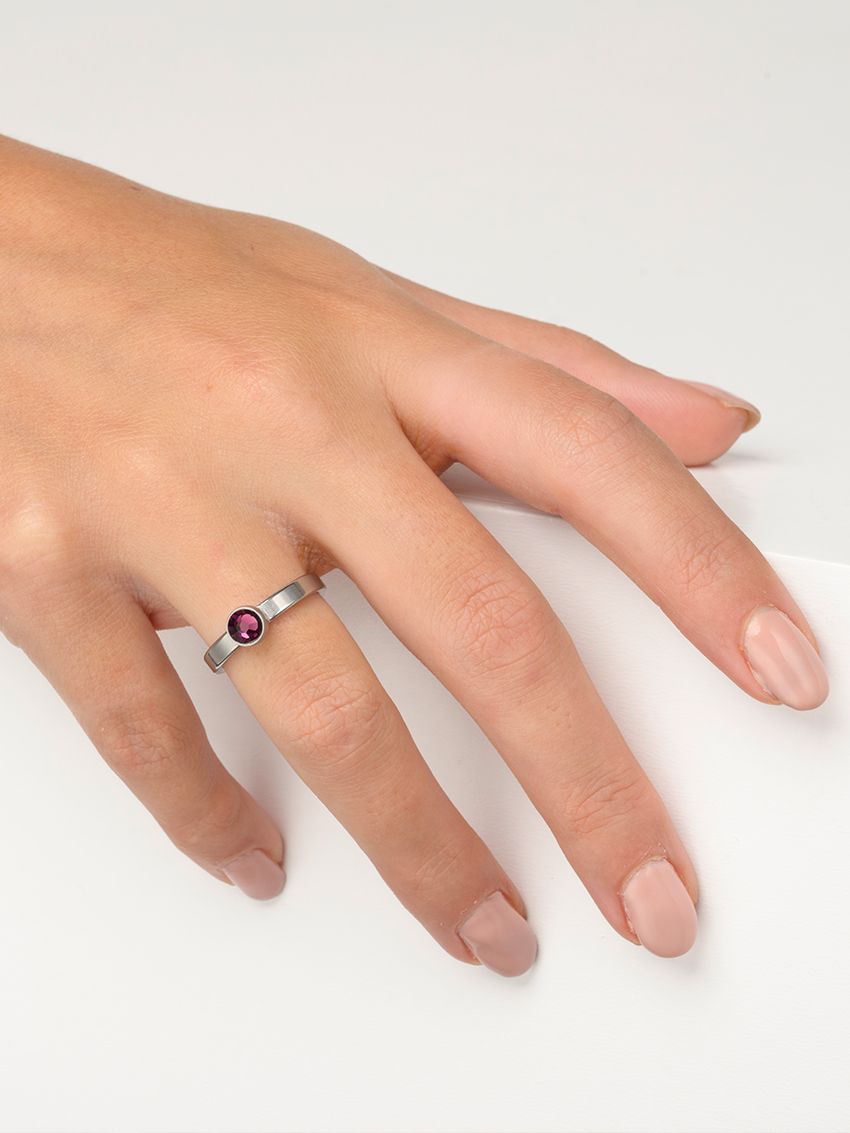 Februari amethist staal