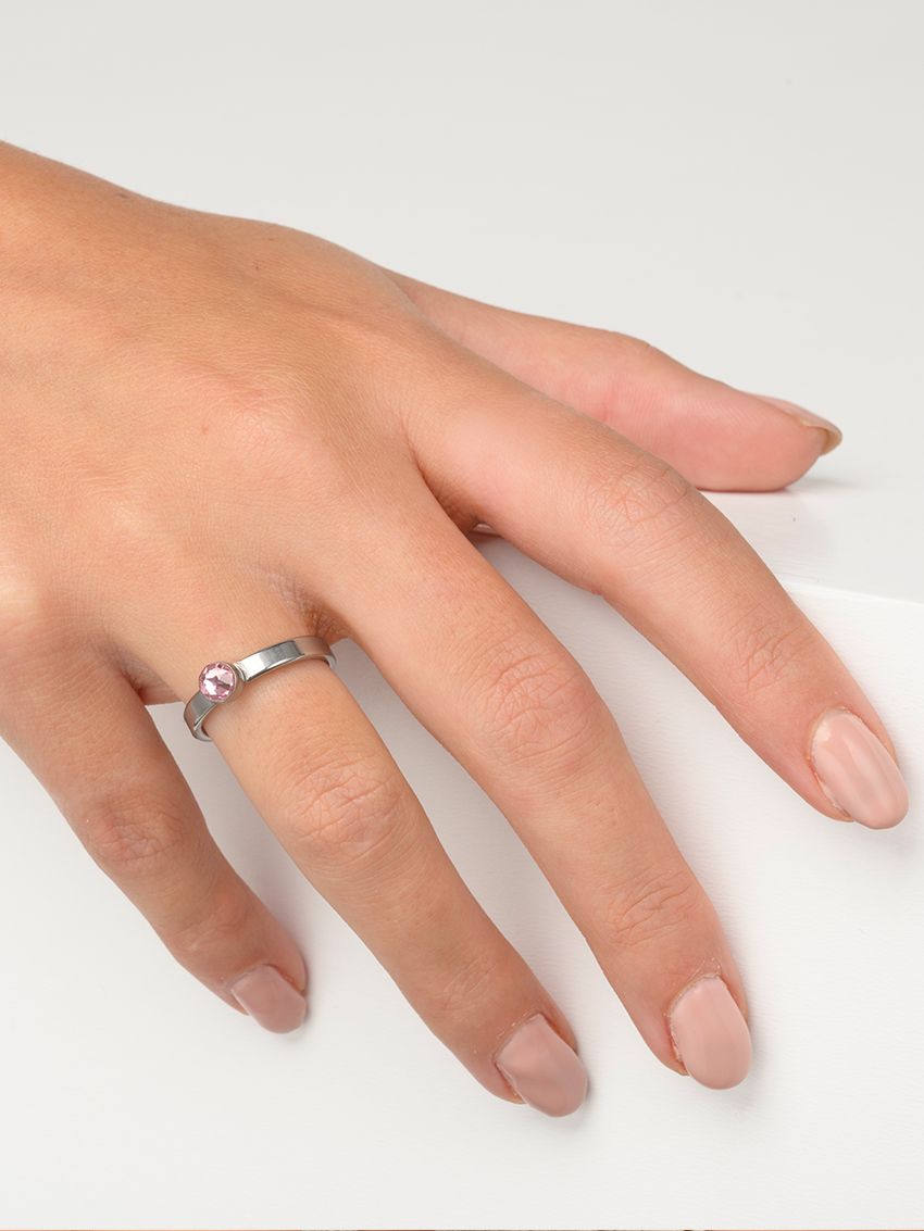 Oktober roze toermalijn staal