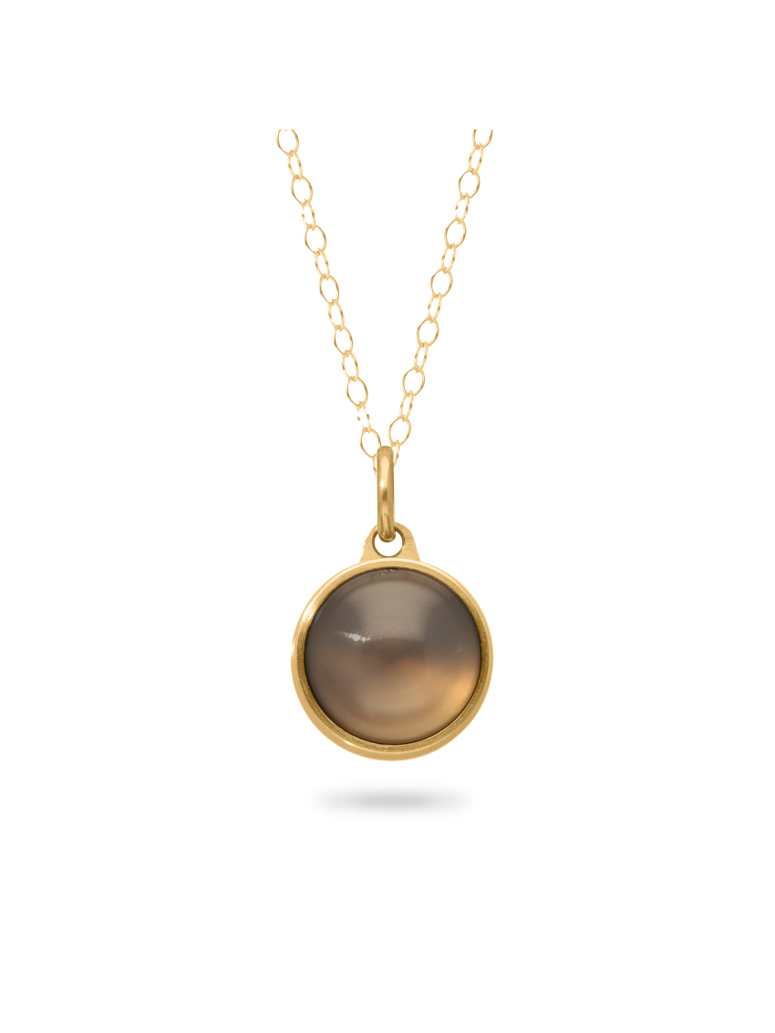 Grijze maansteen verguld